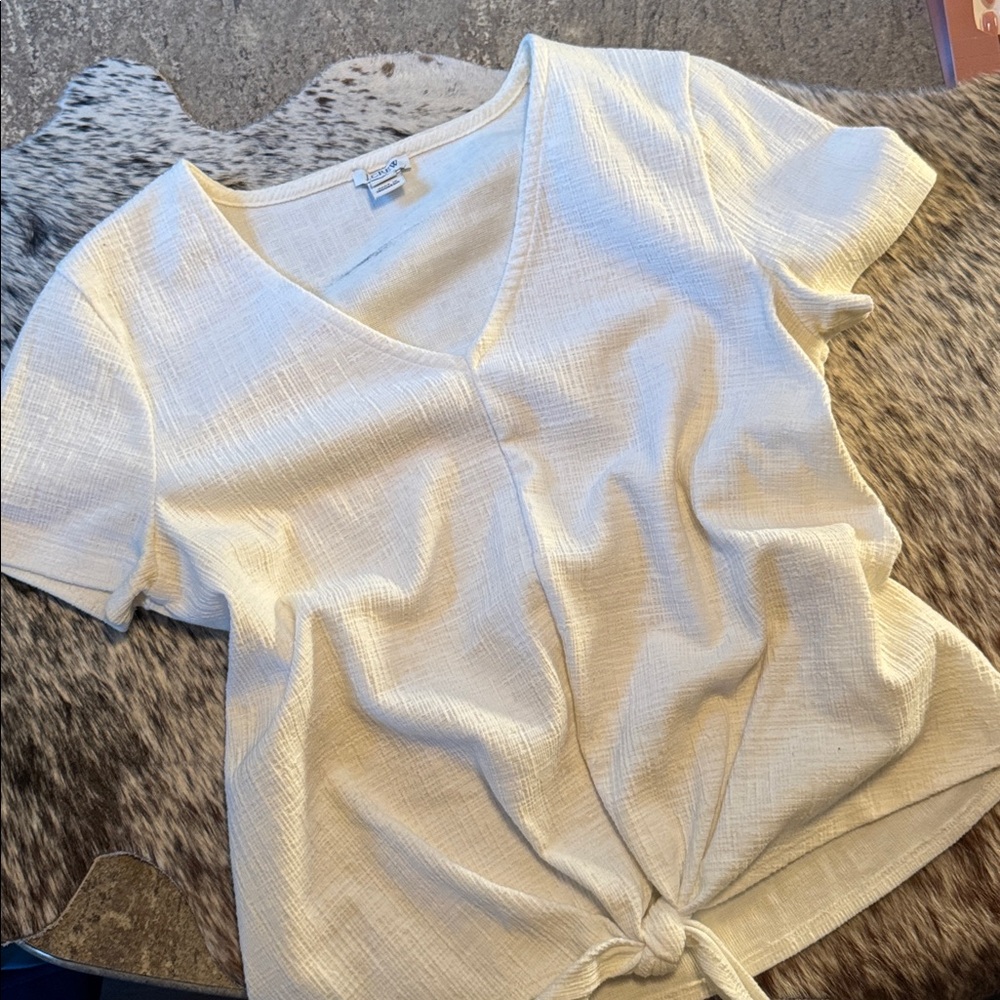 J. Crew Off-White Textured Top